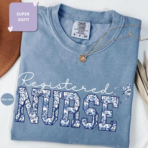 Comfort Colors® Registered Nurse Shirt for Women, Nurse Life Outfit,Nurse Appreciation Clothing,Cute Nurse Gift,RN Christmas Gift graduation