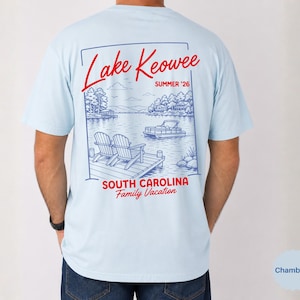 Camiseta personalizada para vacaciones familiares en el lago, colores cómodos, camiseta personalizada para la vida en el lago, camiseta de viaje grupal a juego con el nombre de la familia, camiseta de vacaciones imagen 5