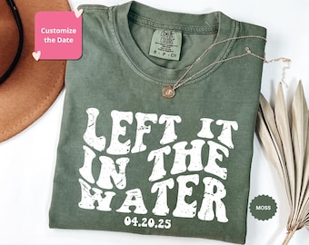 Custom Adult Baptism Gift Shirt Left It In The Water Christian Teen Baptism Gift Religious Shirt Personalized Gift for New Believer Shirt