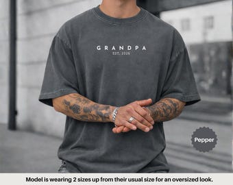 Comfort Colors® Custom Grandpa Shirt, New Grandpa Gift, Shirts for Grandparents, Pregnancy Announcement Tee, Personalized Father's Day Gift