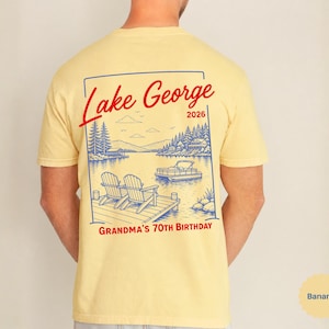 Camiseta personalizada para vacaciones familiares en el lago, colores cómodos, camiseta personalizada para la vida en el lago, camiseta de viaje grupal a juego con el nombre de la familia, camiseta de vacaciones imagen 4