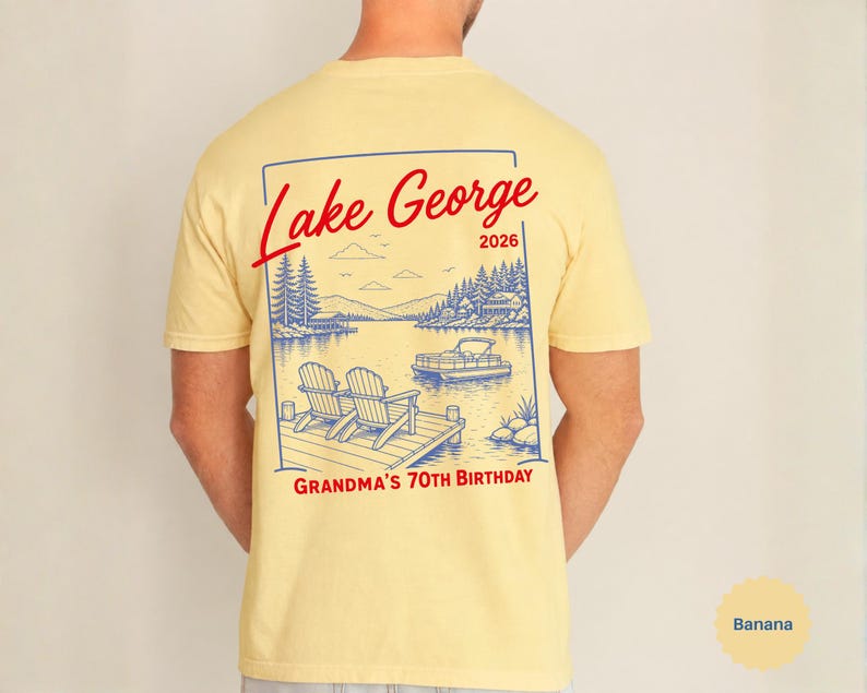 Camiseta personalizada para vacaciones familiares en el lago, colores cómodos, camiseta personalizada para la vida en el lago, camiseta de viaje grupal a juego con el nombre de la familia, camiseta de vacaciones imagen 4