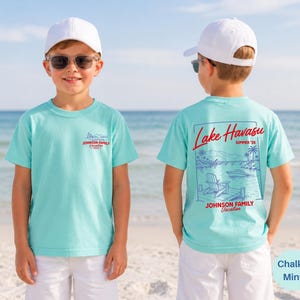 Camiseta personalizada para vacaciones familiares en el lago, colores cómodos, camiseta personalizada para la vida en el lago, camiseta de viaje grupal a juego con el nombre de la familia, camiseta de vacaciones imagen 13