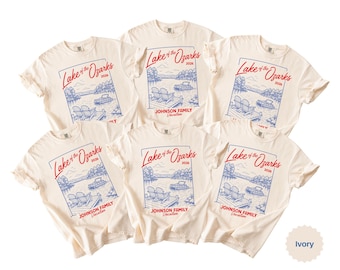 Camiseta Comfort Colors® personalizada para el lago, camiseta para viaje familiar al lago, camiseta personalizada para vacaciones en el lago, camiseta para reunión familiar en la casa del lago en verano.