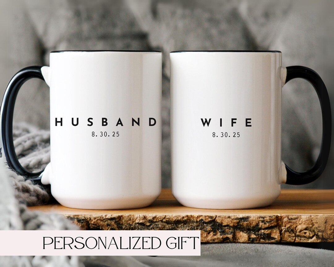Husband and Wife Mugs, Personalized Mr And Mrs Mug, Wedding Couple Gifts, Newlywed Coffee Cup, Wedding Party Present, Custom Coffee Mugs
