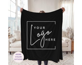 Custom Logo Blanket, Custom Business Logo Blanket, Your Business Logo Here, Employee Gifts, Business Owner Gift, Logo Blanket Gift, Company