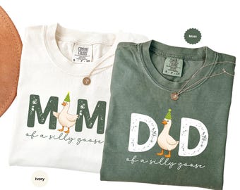 One Silly Goose 1st Birthday Matching Family Shirt Comfort Colors®, Mama Goose and Dada Goose Tees, Funny Goose Party Outfit, Gift For Mom