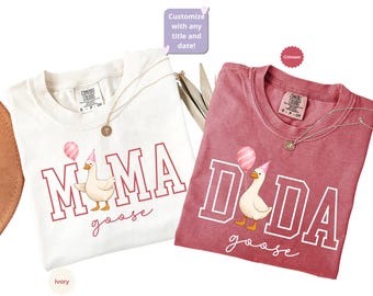 Comfort Colors® One Silly Goose 1st Birthday Matching Family Shirt , Mama Goose and Dada Goose Tees, Funny Goose Party Outfit, Gift For Mom