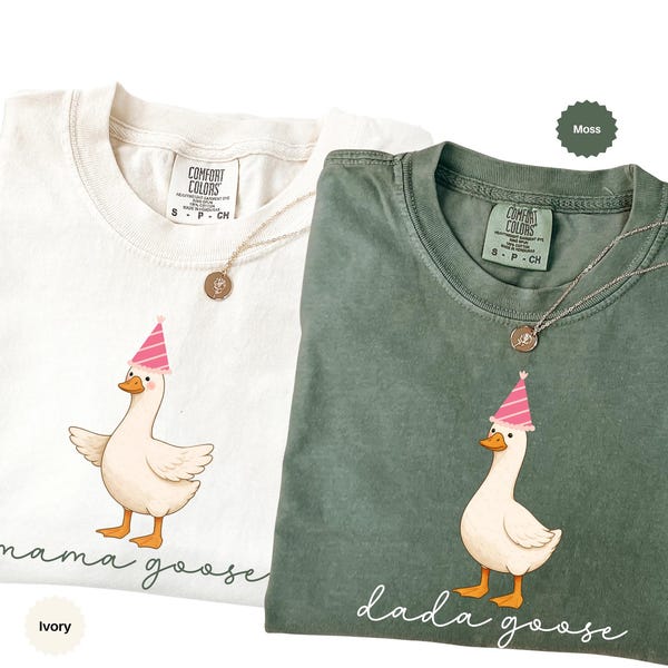 One Silly Goose 1st Birthday Matching Family Shirt Comfort Colors®, Mama Goose and Dada Goose Tees, Funny Goose Party Outfit, Gift For Mom