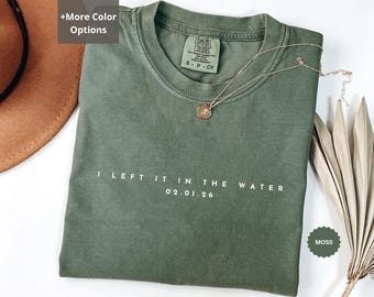 Custom Baptism Shirt Comfort Colors Baptism Tshirt Adult Baptism Gift Left It In The Water Shirt Baptism Shirt Women & Men Teen Baptism Gift