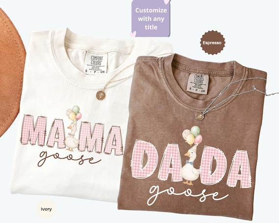 Comfort Colors® One Silly Goose 1st Birthday Matching Family Shirt, Mama Goose and Dada Goose Tees, Funny Goose Party Outfit, Gift For Mom