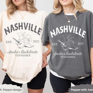 Custom Nashville Bachelorette Shirts Last Rodeo Bachelorette Shirts Party Cowgirl Bridal Party Shirts Nashville Girls Club Cowgirl Bach
