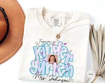 Custom Forever In Kindergarten Shirt, Comfort Colors, Personalized Kindergarten Teacher Gift Shirt, Back To School Kindergarten Crew Gift