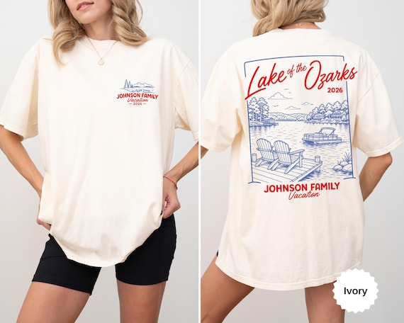 Custom Family Lake Vacation Shirt Comfort Colors, Personalized Lake Life T-shirt, Matching Group Travel Tshirt With Family Name, Holiday Tee