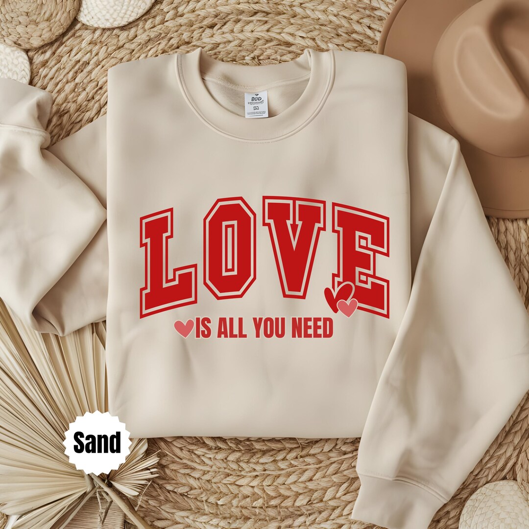 Sudadera Love Valentines, sudadera Love all you need, sudadera de San ...