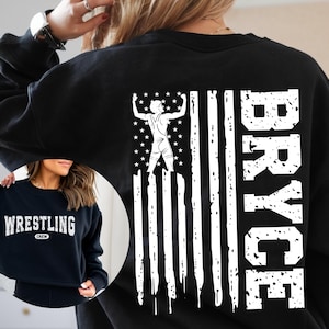 Custom Wrestling Sweatshirt for Family, Wrestling Crew Sweatshirt, Wrestling Mom Shirt, Personalized Wrestling Hoodie, Senior Wrestling Mom