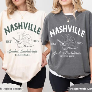 Custom Nashville Bachelorette Shirts Last Rodeo Bachelorette Shirts Party Cowgirl Bridal Party Shirts Nashville Girls Club Cowgirl Bach