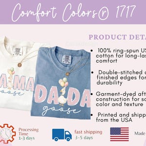 Comfort Colors® One Silly Goose 1st Birthday Matching Family Shirt, Mama Goose and Dada Goose Tees, Funny Goose Party Outfit, Gift For Mom image 9