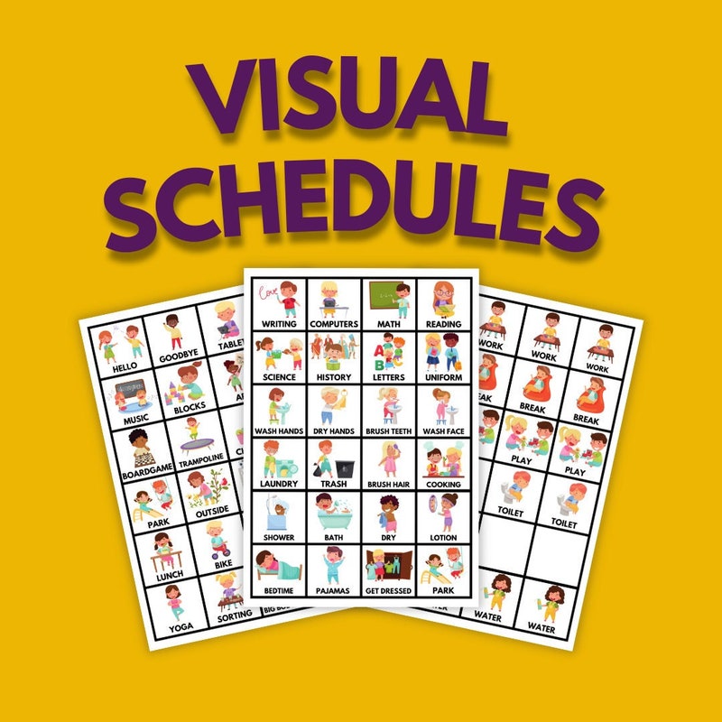 Visual Schedule Etsy Visual Schedule Etsy