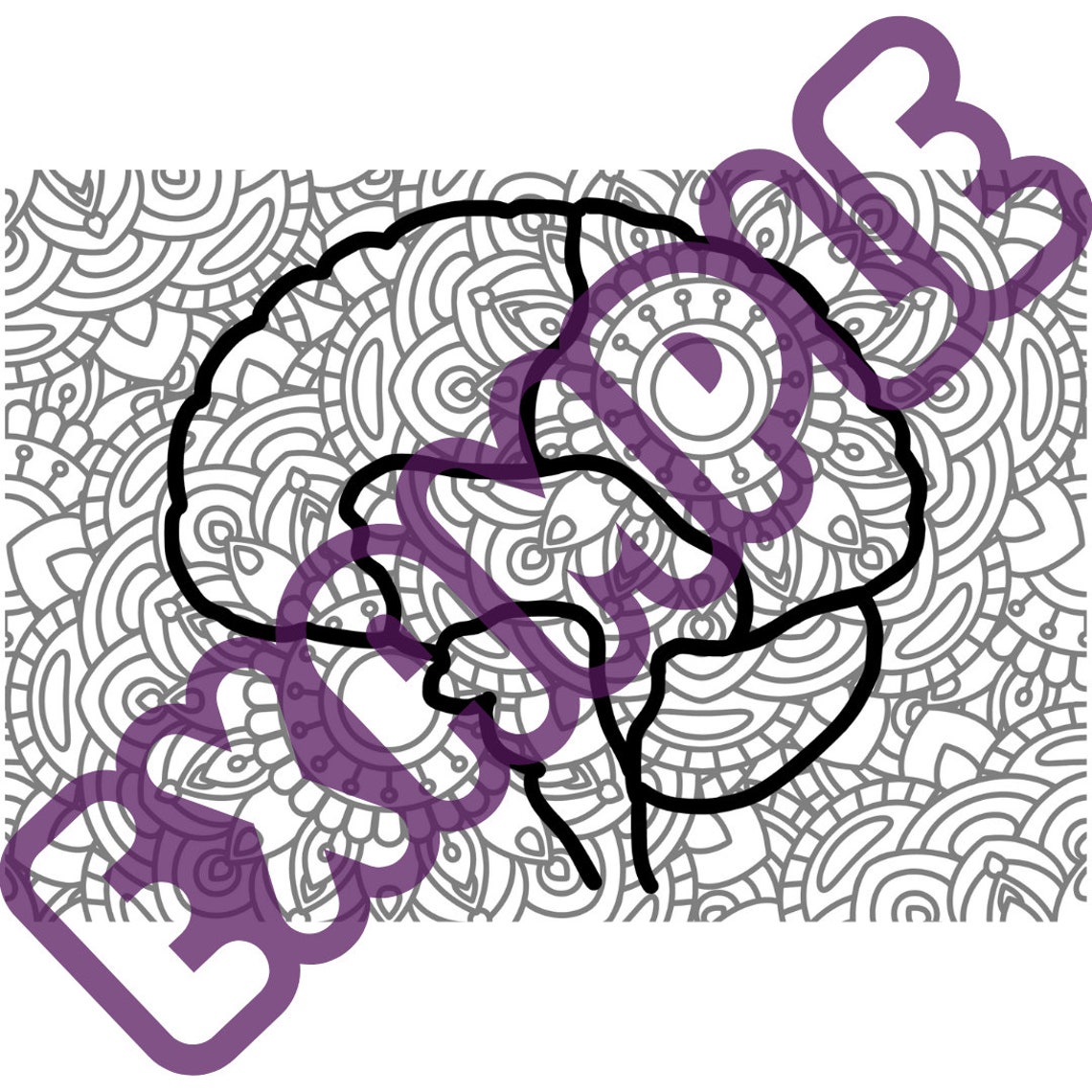 Brain Mandala Coloring Pages - Etsy