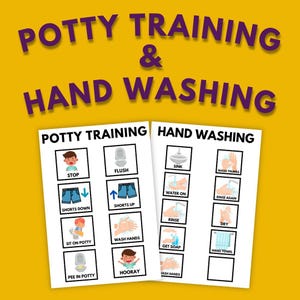 Potty Training and Hand Washing Visual Schedule Boards & Icons