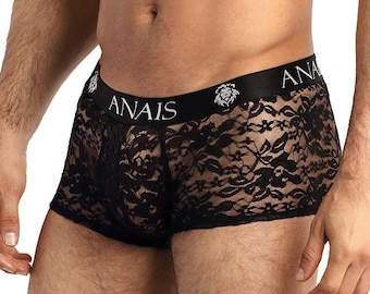 Boxer pour homme en dentelle stretch transparente