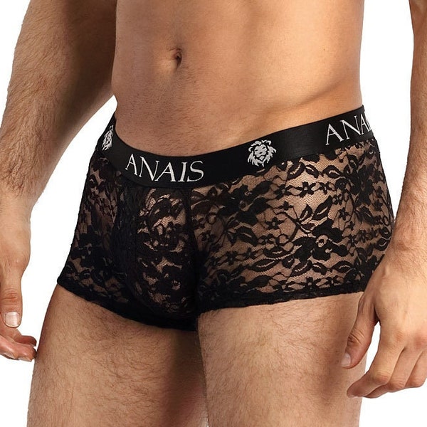 Mens Boxer Briefs in Sheer Stretch Lace