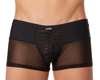 Mens Boxer Shorts in Mesh and Opague