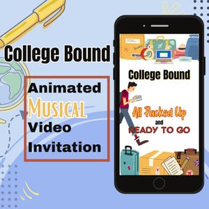 College Bound Party Invitation - Editable Template - Personalized Invite - Digital Farewell Evite - Off to University