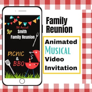 Family Reunion Invitation - Personalized Invite - Editable Template - Digital Evite - Picnic & BBQ