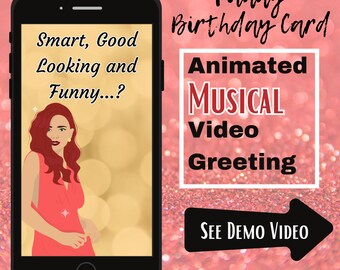 Funny Adult Birthday Card: Animated Musical Video Greeting (Digital) - Personalized Greeting