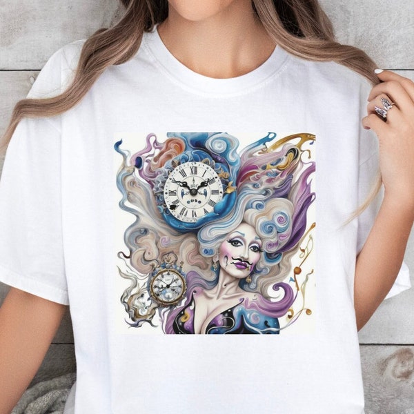 Salvador Dali Parton Shirt, Dolly Parton Salvador Dali Mashup T-Shirt, Fun Gift Party Tee, Comfort Colors Sweatshirt, Graphic Sweater