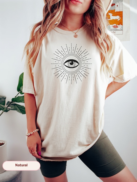 Mystical Eye, Boho Occult Shirt, Illuminati Celestial Tshirt, Witchy Tee, Gift For Her, Trendy All Seeing Eye T-Shirt