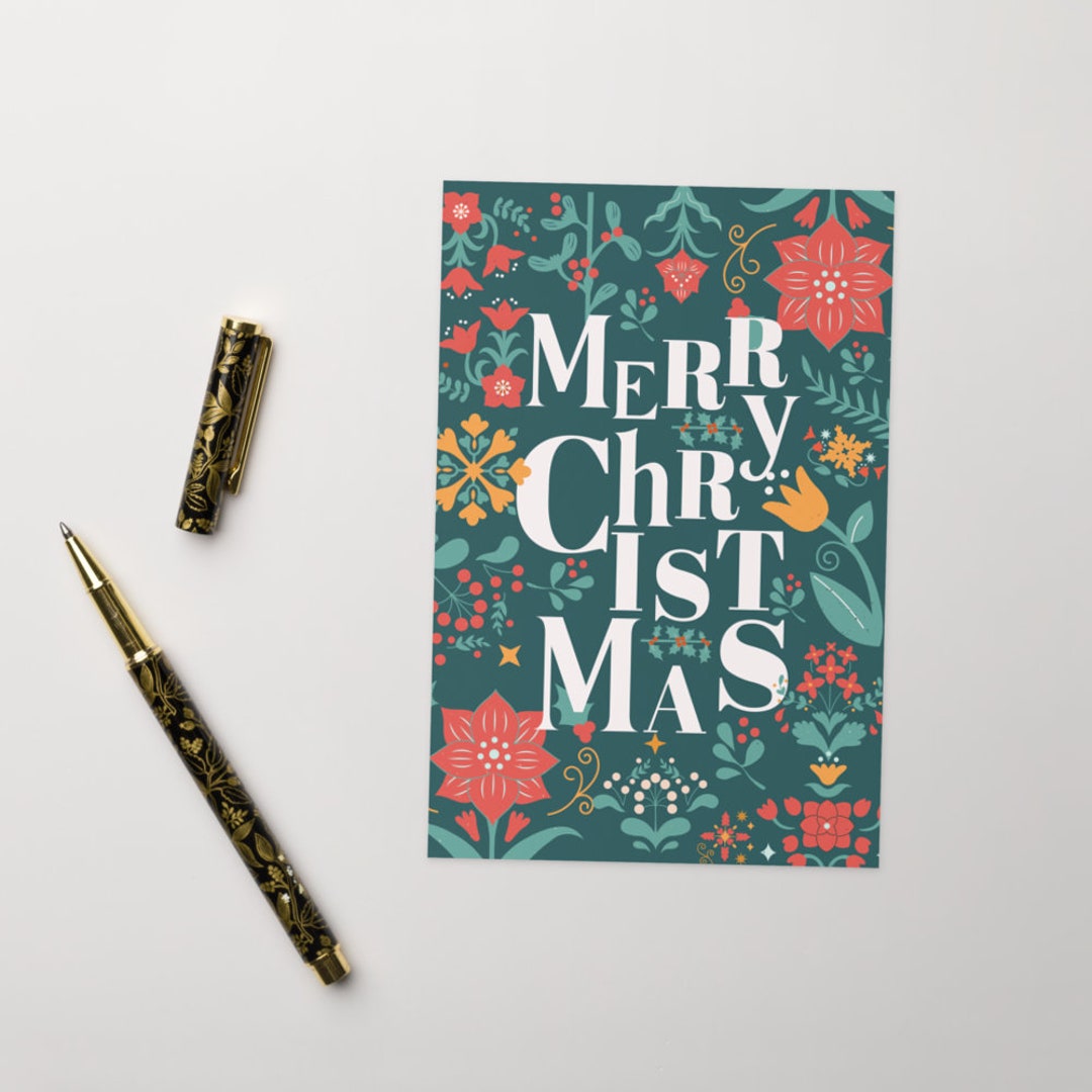 Merry Christmas Card 2025 New Year Card Christmas Gift Card Etsy