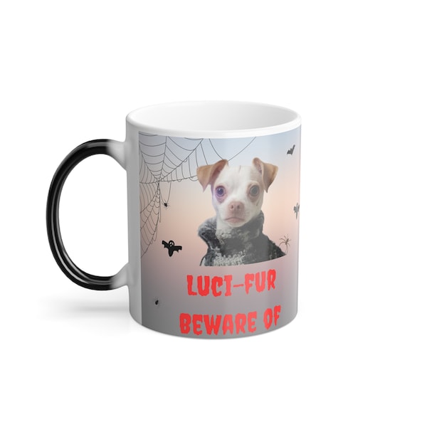 Mug magique photo thermoréactif, cadeau pour chien, maman, tasse de café, amoureux des animaux de compagnie, mug personnalisé