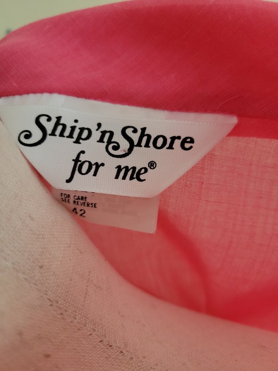 Vintage 60s Ship N Shore Pink Blouse - image 5