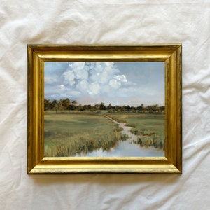 Marsh Painting Print, Landscape Oil Painting Print, River Painting, Lowcountry Painting, Southern Art, Coastal Art, Blue and Green Marsh