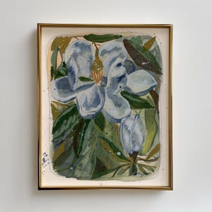 Magnolia Painting, Watercolor Floral Print, Magnolia Art, Abstract Floral Painting, Watercolor Flower Painting, Nursery Decor, Floral Art
