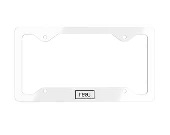 Marco de matrícula de metal cepillado Real Broker / Soporte de matrícula de acero inoxidable