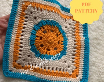 CROCHET PATTERN, Orange slice hot pad,  Crochet potholder pattern, kitchen decoration pattern