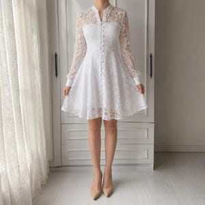 short strapless wedding dresses White A Line Strapless Short Wedding Dress with Pockets
