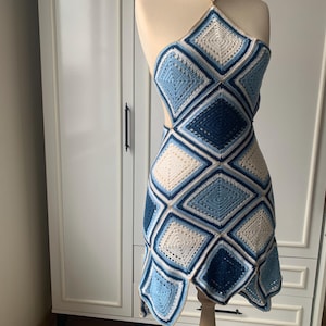 Crochet Dress, Granny Square Dress, Crochet Granny Square Dress for Women, Summer Dress, My Beach Side Crochet Dress
