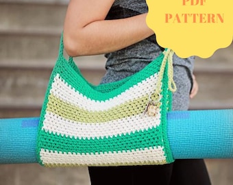 HÄKELANLEITUNG, Yogamattentasche, Yoga Häkelanleitung, Yogatasche gehäkelt, Yogamatte Carrier, PDF Pattern, Yoga häkeln