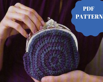 MOTIF AU CROCHET, Modèle de porte-monnaie, Modèle facile au crochet, Modèle de porte-monnaie au crochet, Modèle de portefeuille au crochet, Modèle de sac à main avec cadenas Kiss