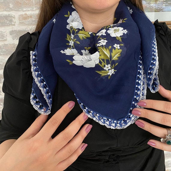 Vintage Yazma, Turkish Oya Scarf, Crochet Yazma, Yazma Scarf