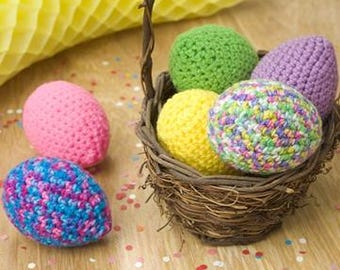 PATRÓN DE GANCHILLO, Patrón de huevos de Pascua a crochet, Patrón vintage de huevos de Pascua amigurumi