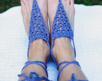 CROCHET PATTERN, Barefoot sandals crochet pattern