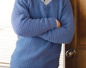 SCHEMA ALL'UNCINETTO, Schema all'uncinetto per maglione da uomo, Schema all'uncinetto per pullover da uomo, Schema all'uncinetto per pullover da uomo taglie forti, Schema vintage