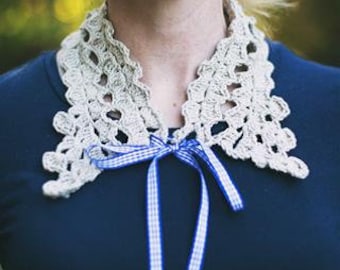 CROCHET PATTERN, Vintage Collar, Crochet Collar Pattern, Lace Collar Pattern