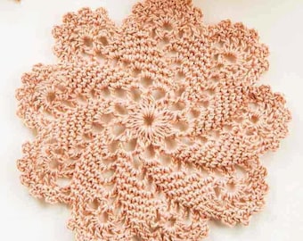 CROCHET PATTERN, Doily Coaster Crochet Pattern, Small Doily, Lace Coaster, Easy Crochet Pattern, Pinwheel Coaster, Vintage Doily Pattern